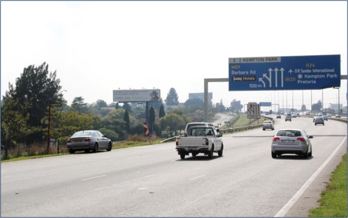 Barbara Off Ramp Kempton Park off-ramp billboards. Highway, Outdoor Static, rank